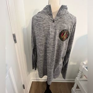 MLS Atlanta United 1/4 Zip Dri Fit Men's Track Jacket Gray Lightweight